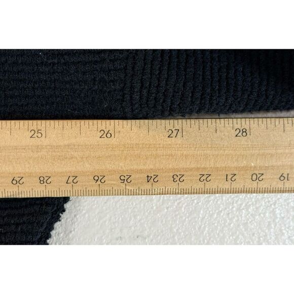 Free People Black Ottoman Slouchy Tunic Oversized Sweater Dress Women’s Medium - Picture 12 of 12